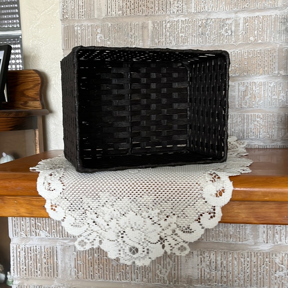 Dark brown, weaved basket, 10”L, 7”W, 6”D,dark brown - Picture 2 of 2